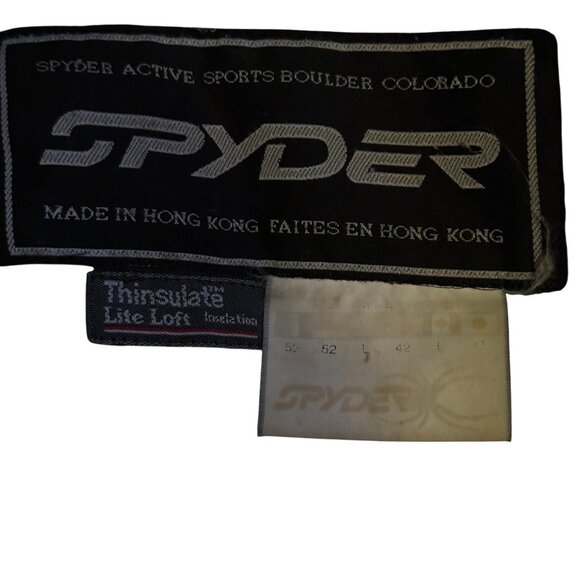 Spyder Ski Jacket Black/Green/Navy Mens 52 - Picture 3 of 3